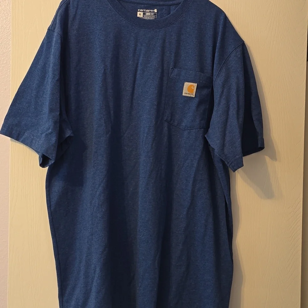 Carhartt Men's Blue Pocket T-Shirt - Picture 1 of 3